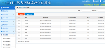 玉門市活力網格綜合信息系統